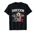 Soccer Is My Heart North America Fan T-Shirt - Trendy Graphic for Adults - T-Shirt, Sweatshirt, Hoodie
