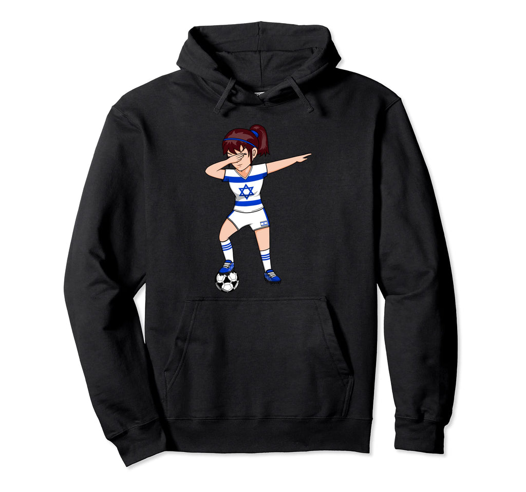 Dabbing Soccer Israel Jersey Israeli Hoodie - Novelty Apparel for Adults - T-Shirt, Sweatshirt, Hoodie