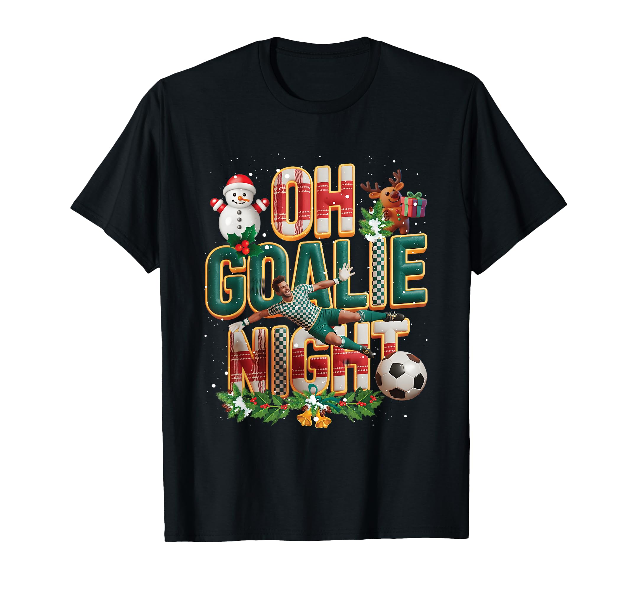 Oh Goalie Night Soccer Goal Keeper T-Shirt - Unique Graphic Men Women - T-Shirt, Sweatshirt, Hoodie