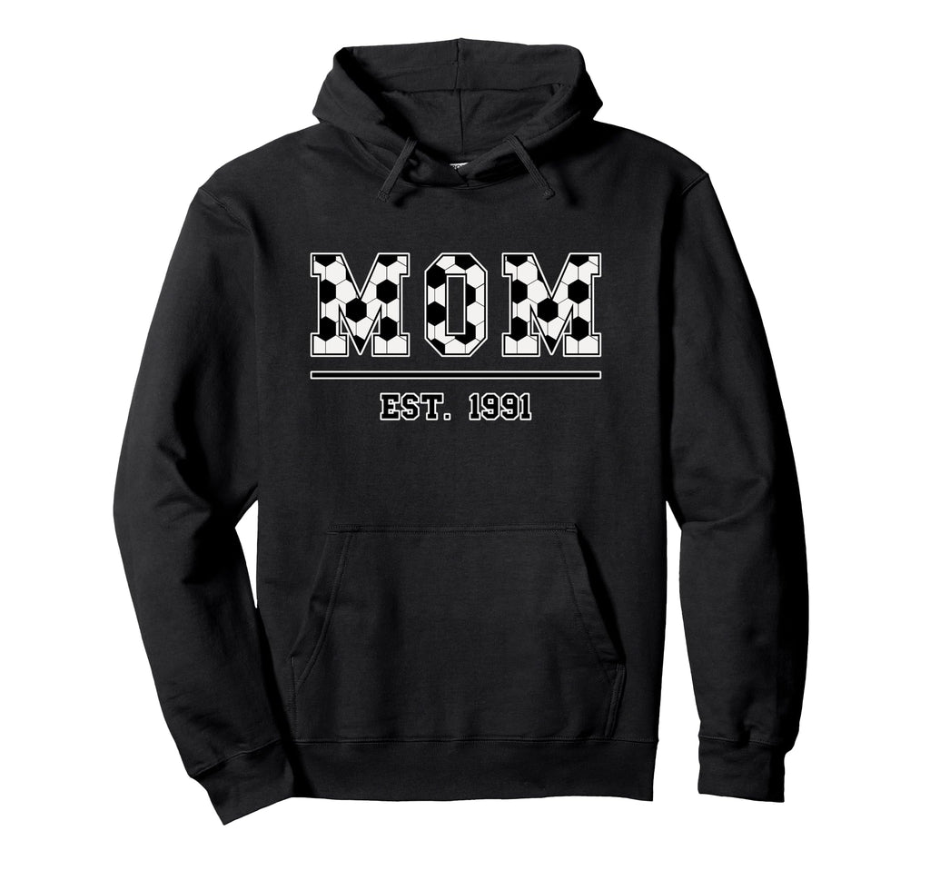Mom Est 1991 Funny Sports Year Hoodie - Minimalist Print for Adults - T-Shirt, Sweatshirt, Hoodie
