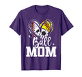 Ball Mom Baseball Softball Soccer Mom T-Shirt - Trendy Graphic for Adults - T-Shirt, Sweatshirt, Hoodie