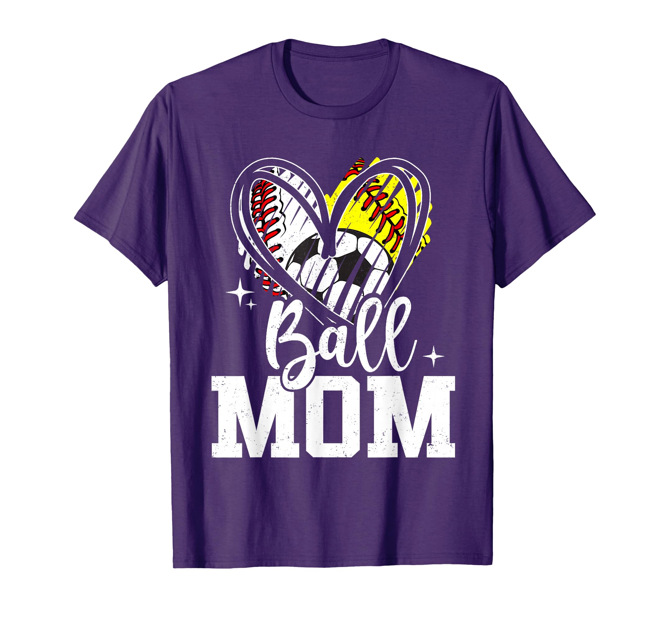 Ball Mom Baseball Softball Soccer Mom T-Shirt - Casual Everyday Wear Unisex - T-Shirt, Sweatshirt, Hoodie