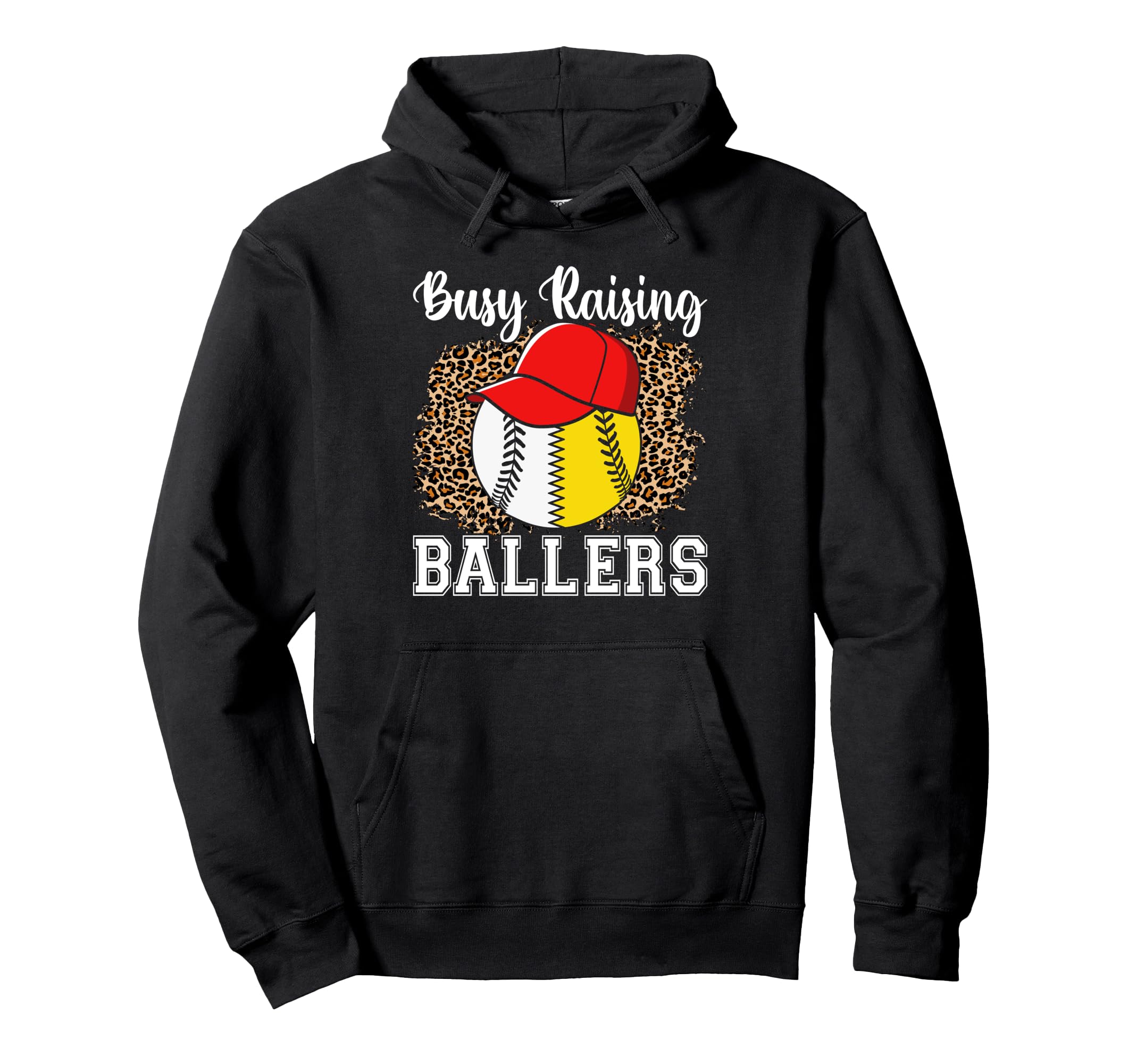 Busy Raising Ballers Softball Baseball Hoodie - Fun Novelty Design Unisex - T-Shirt, Sweatshirt, Hoodie