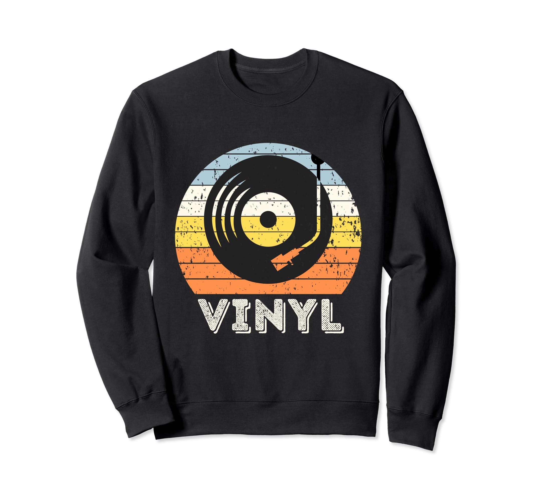 Vinyl Record Player Sweatshirt - Fun Novelty Design Men Women - T-Shirt, Sweatshirt, Hoodie