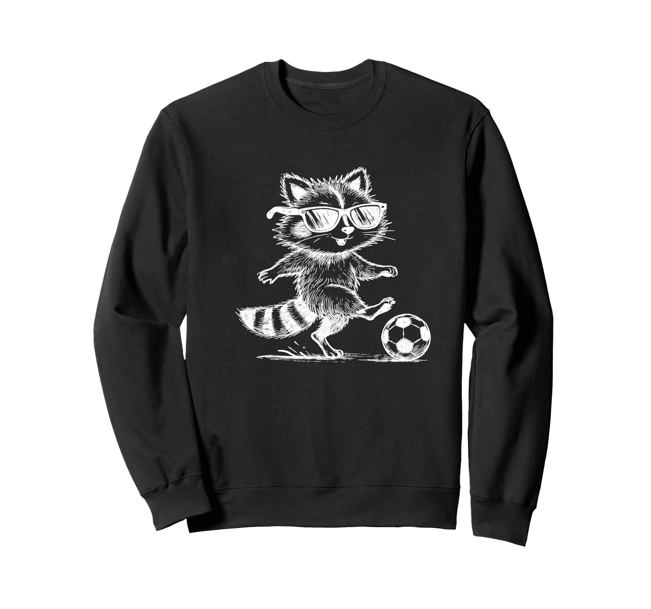Raccoon Soccer Player Sweatshirt - Fun Novelty Design for Adults - T-Shirt, Sweatshirt, Hoodie