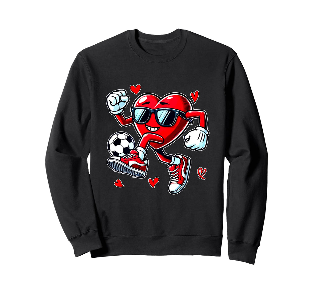 Valentine Heart Sunglasses Sweatshirt - Aesthetic Graphic Men Women - T-Shirt, Sweatshirt, Hoodie