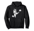 Kitten Playing Soccer Funny Cat Lover Hoodie - Unique Graphic Men Women - T-Shirt, Sweatshirt, Hoodie