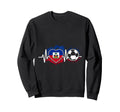 Soccer Heartbeat Haiti Flag Sweatshirt - Novelty Apparel Men Women - T-Shirt, Sweatshirt, Hoodie