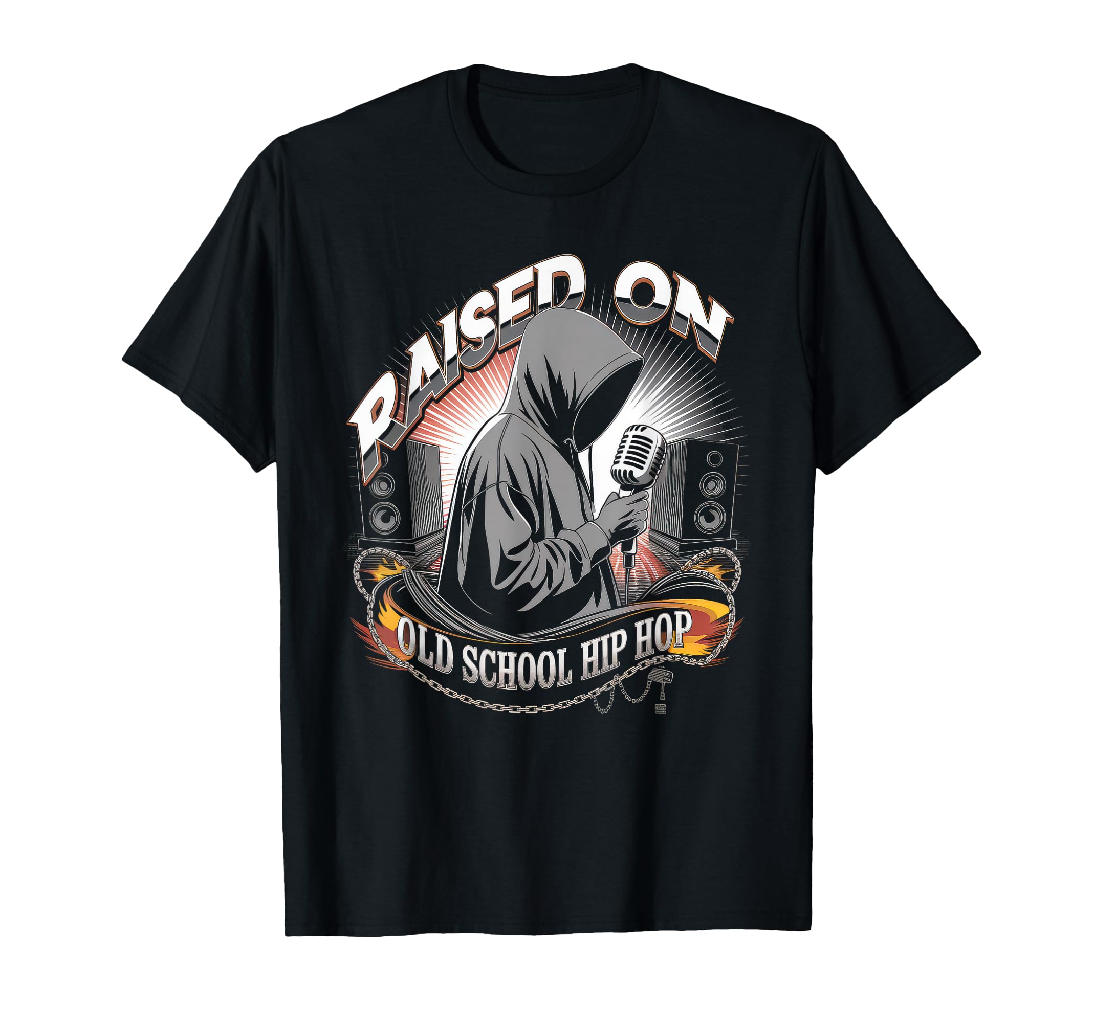 Raised Old School Hip Hop Cassette T-Shirt - Custom Art Print Men Women - T-Shirt, Sweatshirt, Hoodie