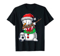 Soccer Dabbing Snowman Wales Football T-Shirt - Graphic Print Unisex - T-Shirt, Sweatshirt, Hoodie
