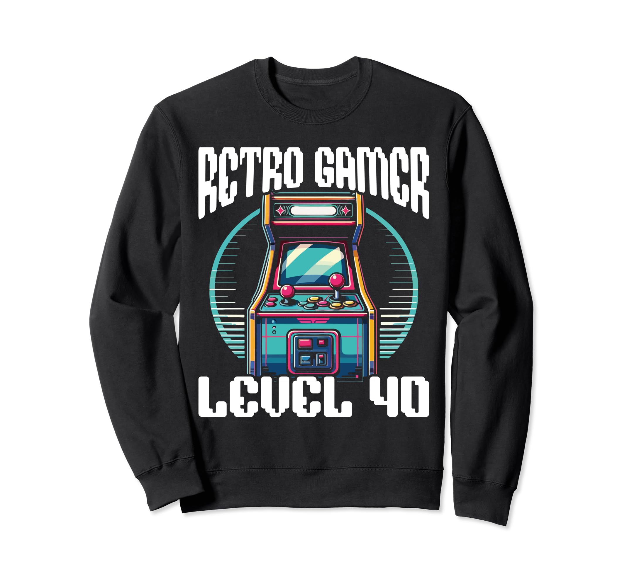 80S Arcade Nostalgia Pixel Art Video Sweatshirt - Unique Graphic Men Women - T-Shirt, Sweatshirt, Hoodie