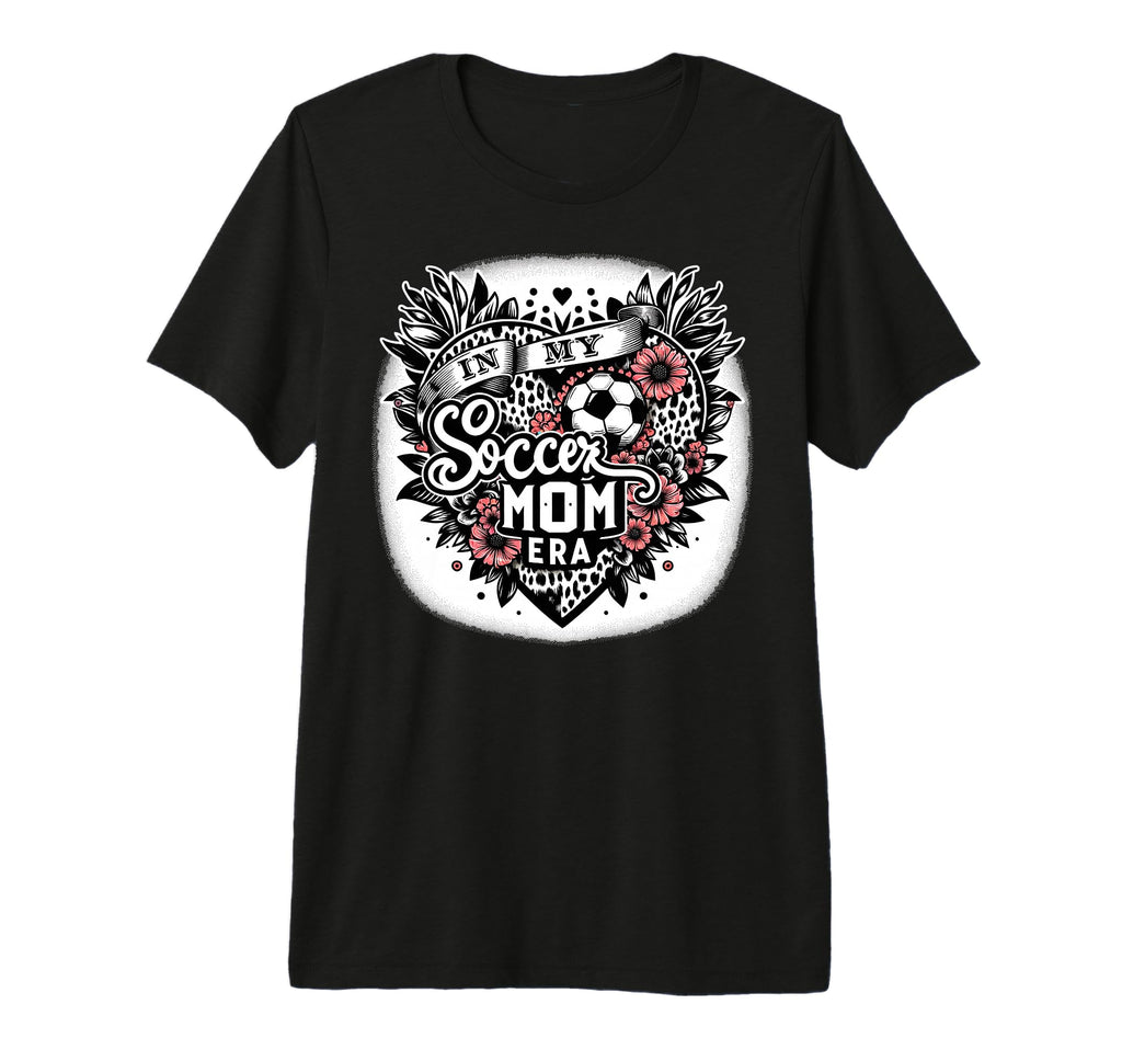 My Soccer Mom Era Floral Soccer Heart T-Shirt - Unique Graphic Men Women - T-Shirt, Sweatshirt, Hoodie