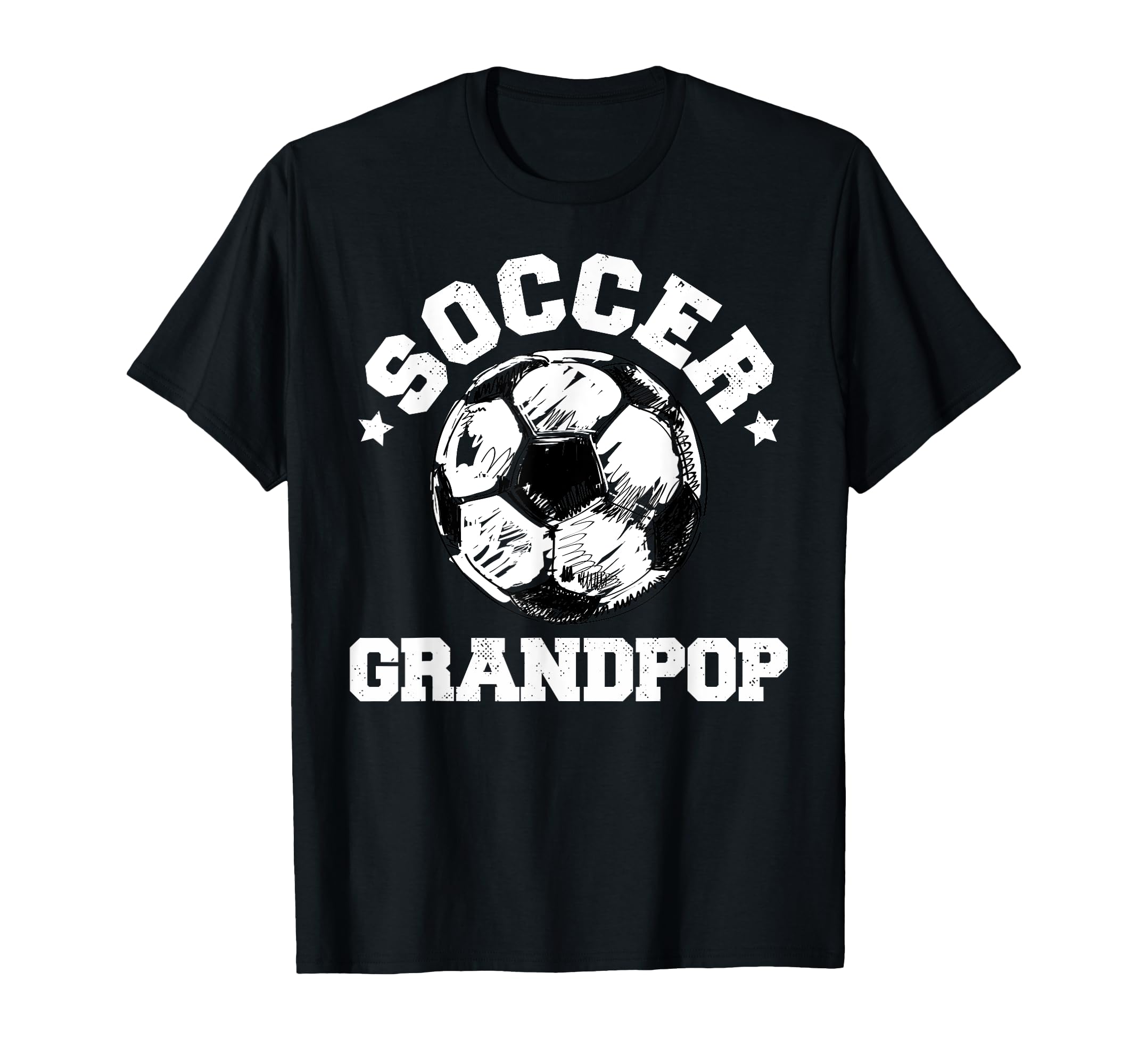 Soccer Grandpop Soccer Ball Distressed T-Shirt - Minimalist Print Unisex - T-Shirt, Sweatshirt, Hoodie