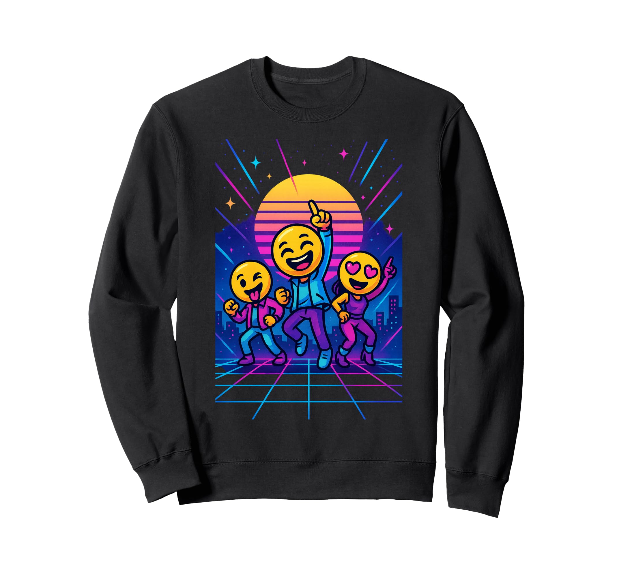 80S Synthwave Sweatshirt - Trendy Graphic Men Women - T-Shirt, Sweatshirt, Hoodie