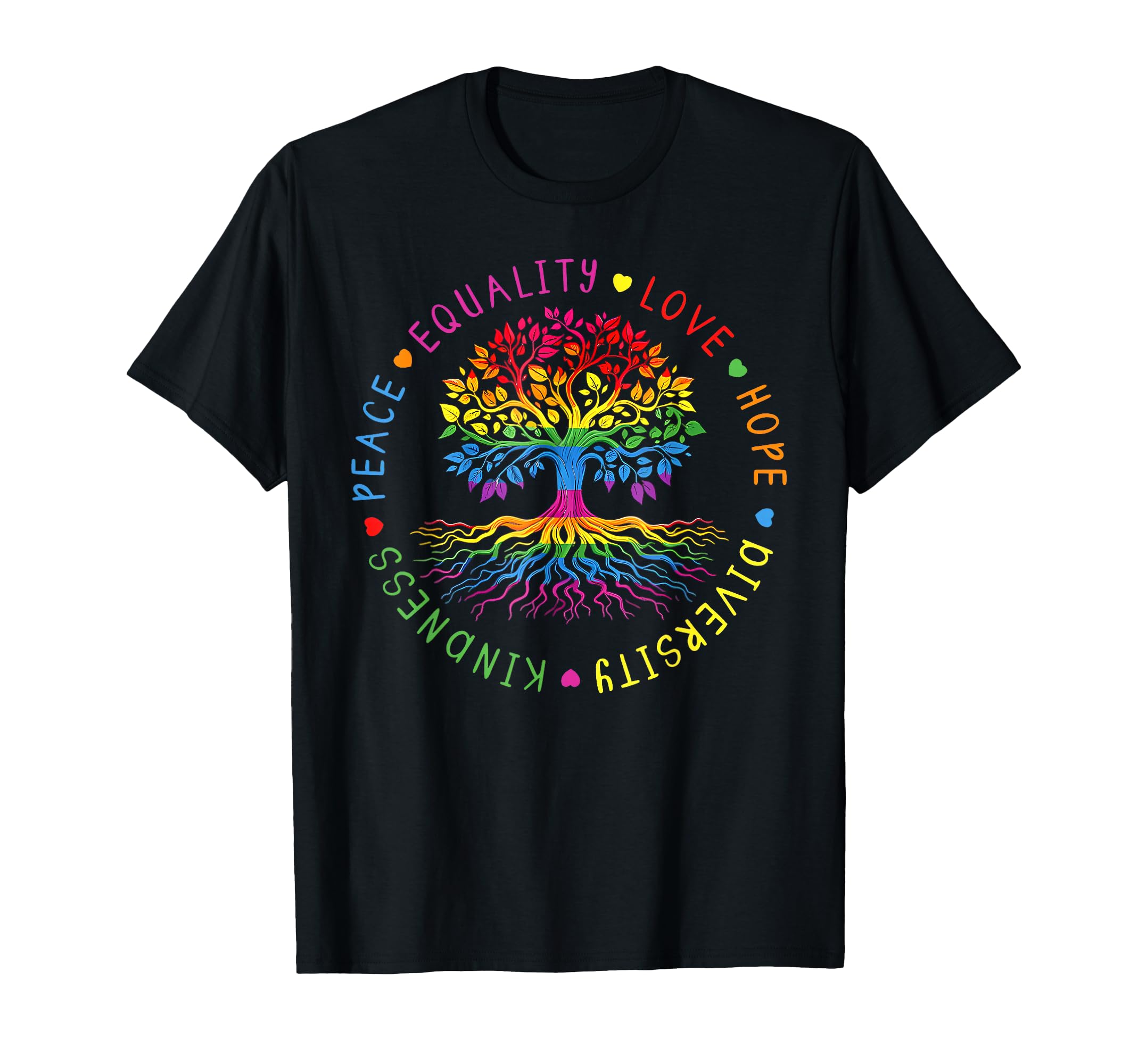 Kindness Peace Equality Love Hope T-Shirt - Minimalist Print for Adults - T-Shirt, Sweatshirt, Hoodie