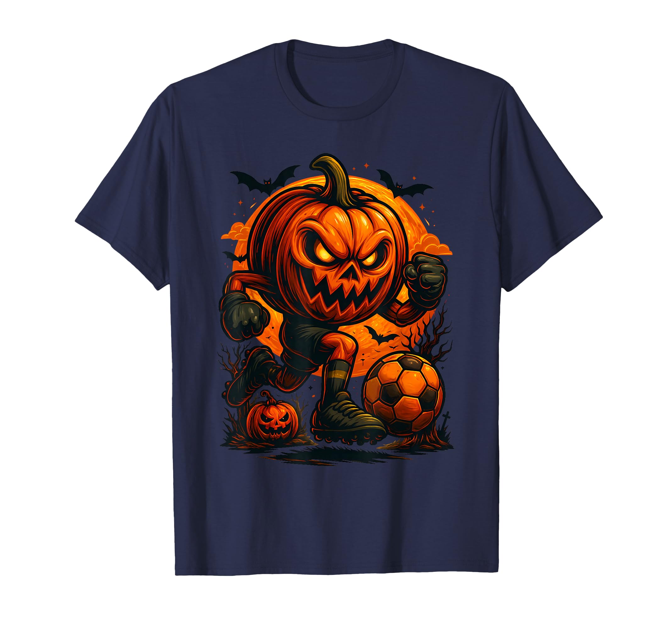 Happy Halloween Scary Pumpkin Showing T-Shirt - Aesthetic Graphic Unisex - T-Shirt, Sweatshirt, Hoodie