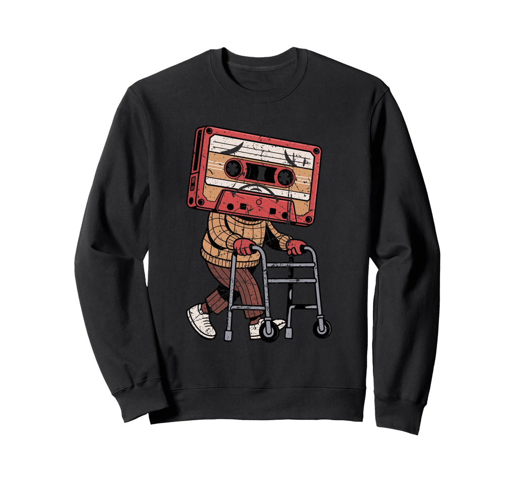 80S 90S Funny Old Cassette Nostalgia Sweatshirt - Custom Art Print Unisex - T-Shirt, Sweatshirt, Hoodie