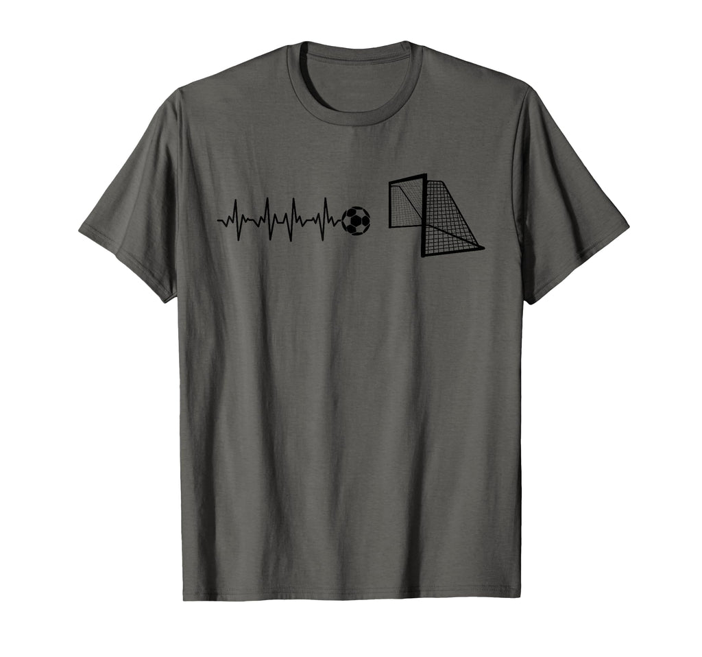Funny Soccer Heartbeat Ecg Football Goal T-Shirt - Graphic Print Unisex - T-Shirt, Sweatshirt, Hoodie