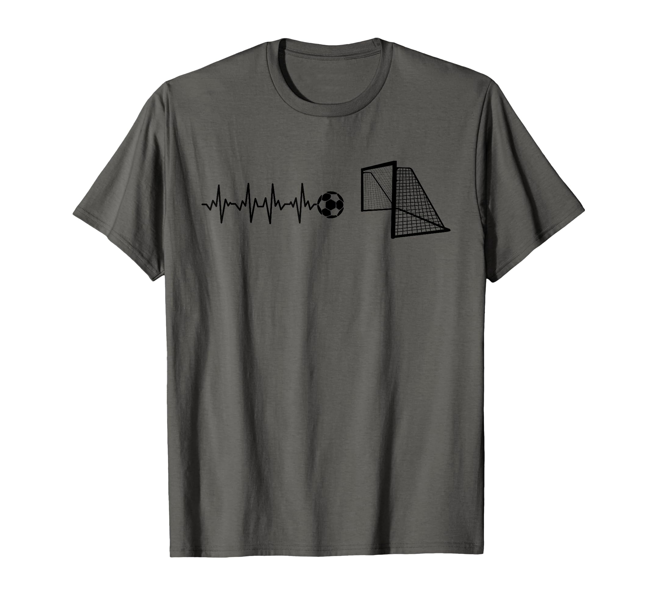 Funny Soccer Heartbeat Ecg Football Goal T-Shirt - Graphic Print Unisex - T-Shirt, Sweatshirt, Hoodie