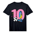 10Th Birthday Soccer Player Football T-Shirt - Aesthetic Graphic Men Women - T-Shirt, Sweatshirt, Hoodie