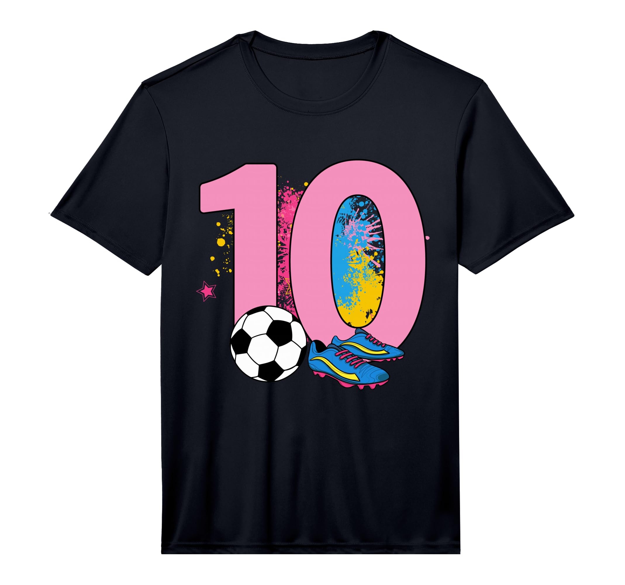 10Th Birthday Soccer Player Football T-Shirt - Aesthetic Graphic Men Women - T-Shirt, Sweatshirt, Hoodie