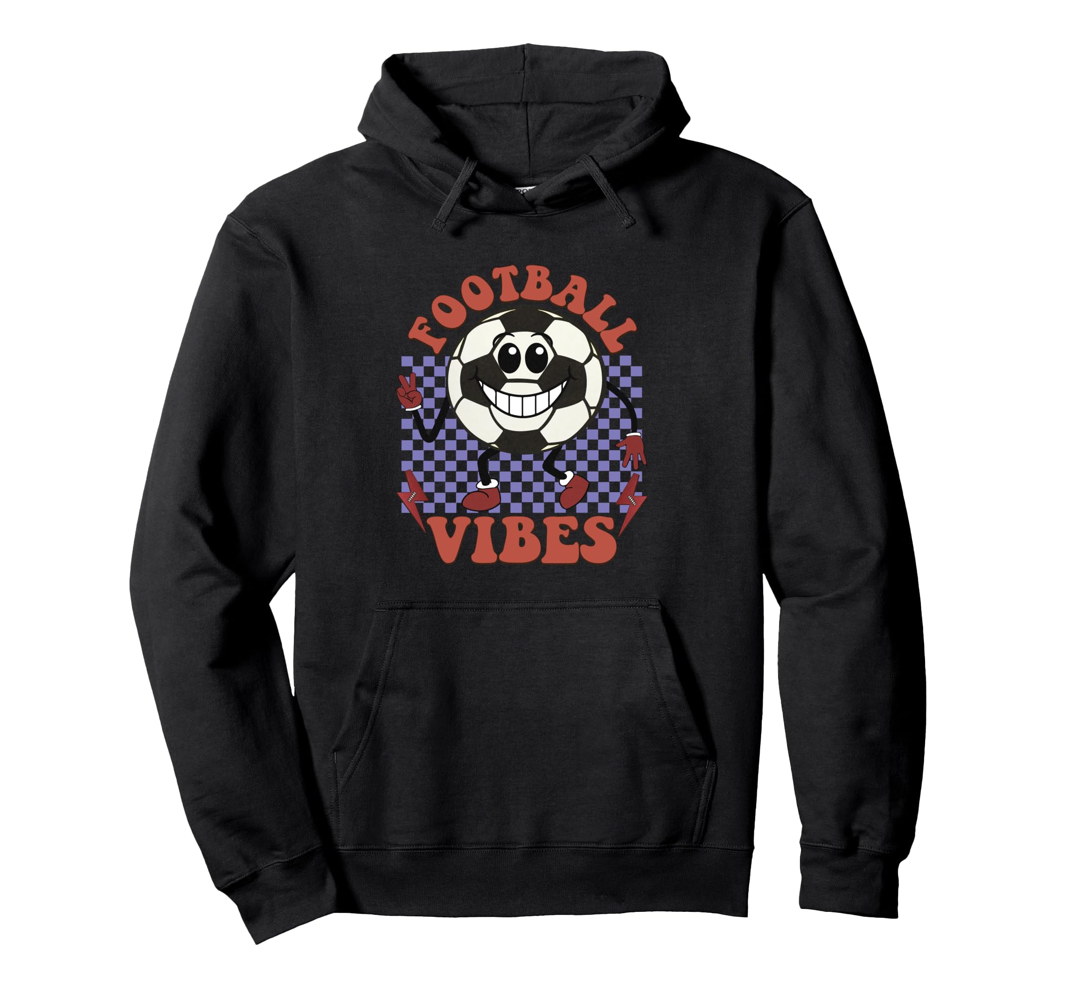 Football Vibes Exciting Happy Soccer Hoodie - Trendy Graphic Men Women - T-Shirt, Sweatshirt, Hoodie