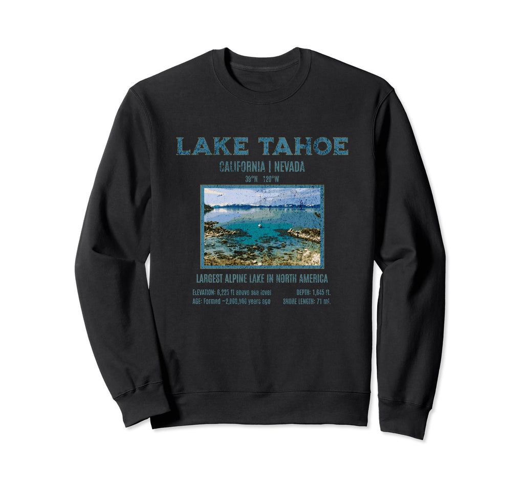 Lake Tahoe Nevada California Sweatshirt - Unique Graphic Men Women - T-Shirt, Sweatshirt, Hoodie