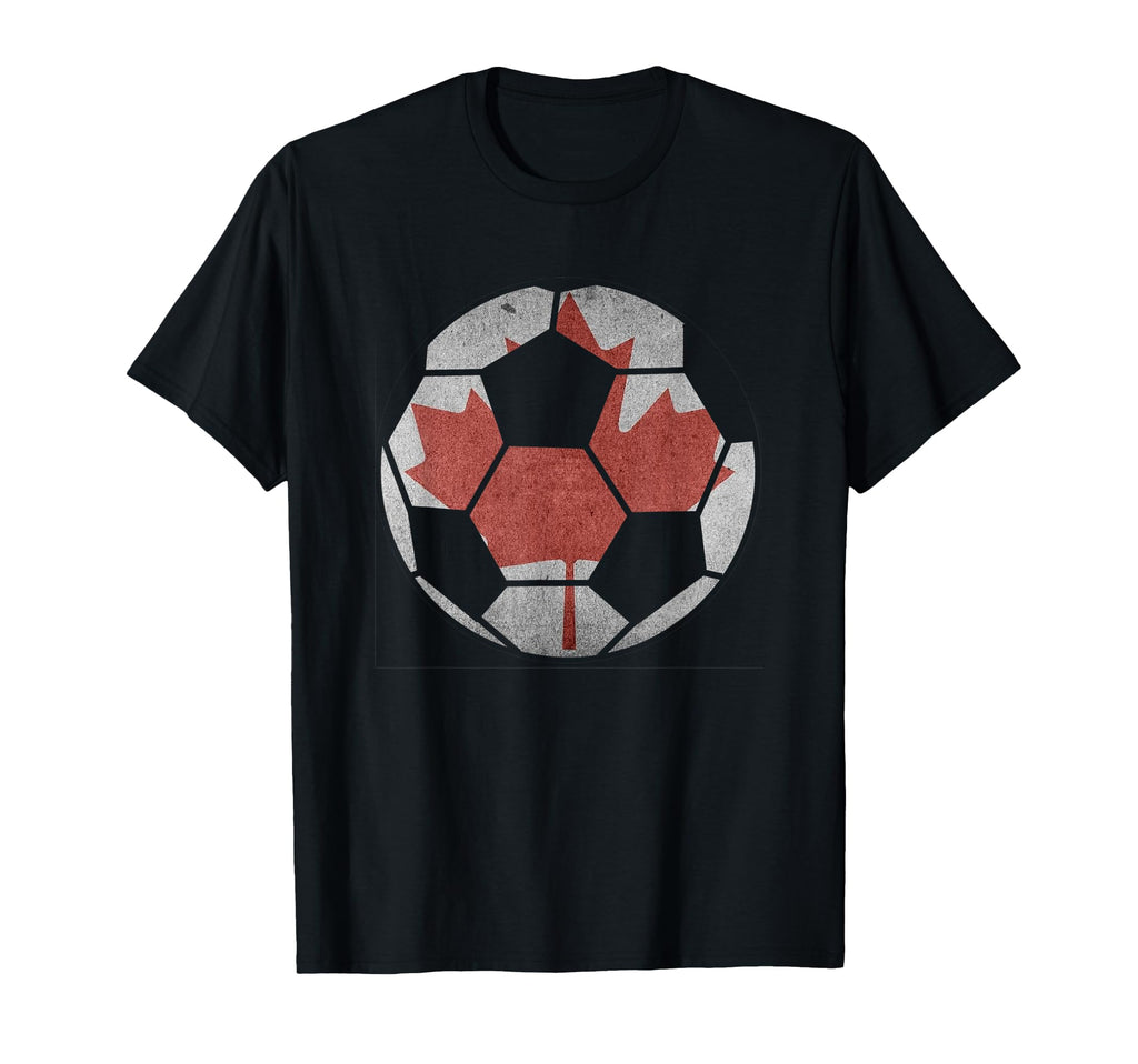 Canada Flag Soccer Ball Canadian Football T-Shirt - Trendy Graphic Unisex - T-Shirt, Sweatshirt, Hoodie