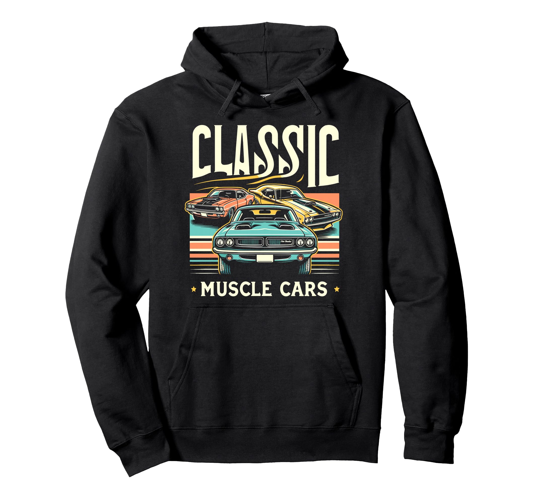 Muscle Car American Car Hoodie - Aesthetic Graphic Men Women - T-Shirt, Sweatshirt, Hoodie