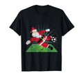 Santa Claus Kicking Soccer Ball T-Shirt - Custom Art Print for Adults - T-Shirt, Sweatshirt, Hoodie
