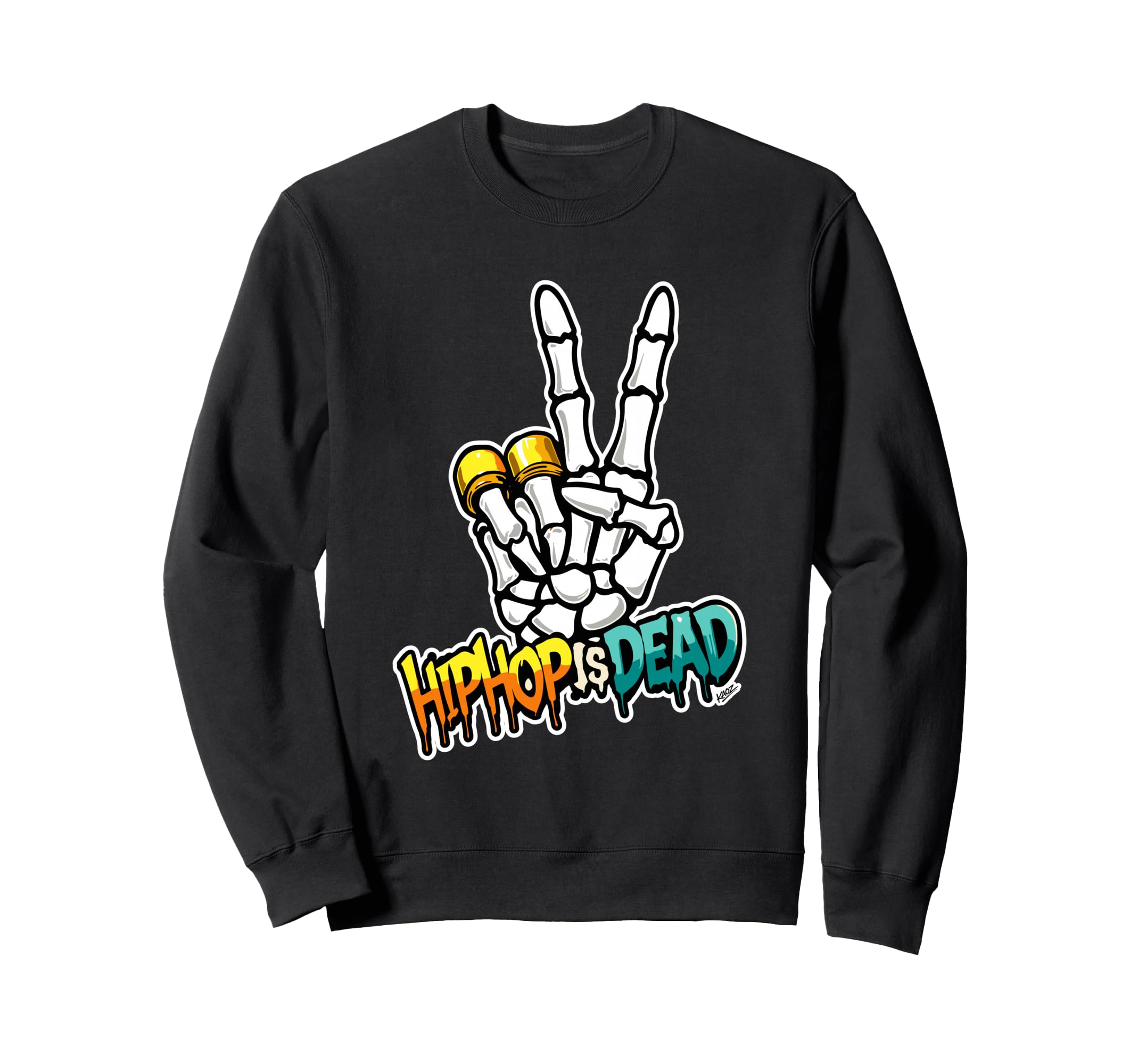 Hip Hop Skeleton Hand Street Art Sweatshirt - Minimalist Print Unisex - T-Shirt, Sweatshirt, Hoodie