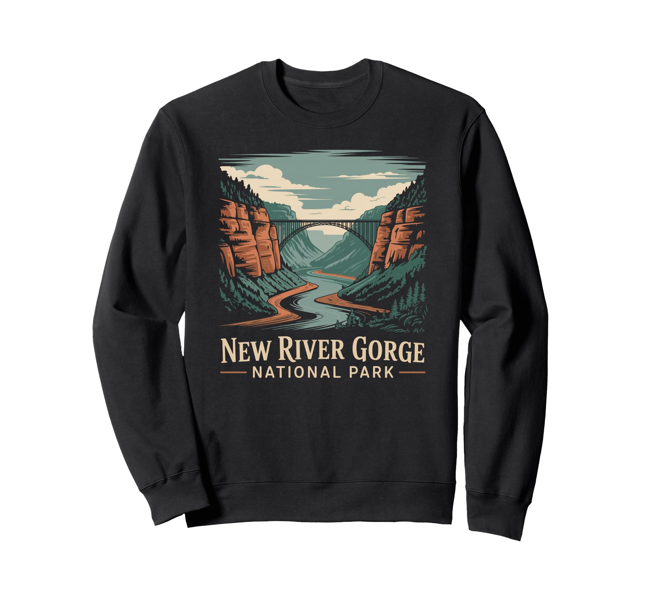 New River Gorge National Park Bridge Sweatshirt - Trendy Graphic Men Women - T-Shirt, Sweatshirt, Hoodie