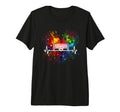 Soccer Heartbeat Colorful Splash T-Shirt - Minimalist Print Men Women - T-Shirt, Sweatshirt, Hoodie