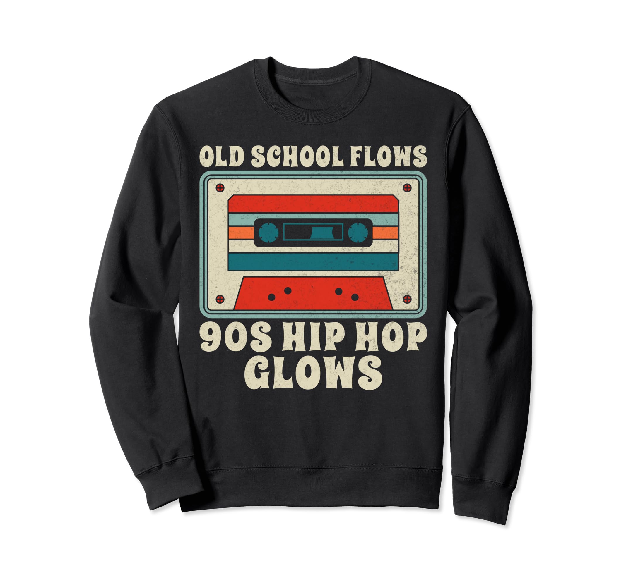 Old School Flows 90S Hip Hop Glow Sweatshirt - Streetwear Style for Adults - T-Shirt, Sweatshirt, Hoodie