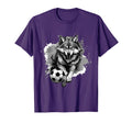 Wolf Playing Soccer Animal Sports T-Shirt - Casual Everyday Wear Unisex - T-Shirt, Sweatshirt, Hoodie