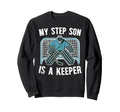 Hockey Keeper Step Dad Hockey Sweatshirt - Minimalist Print for Adults - T-Shirt, Sweatshirt, Hoodie