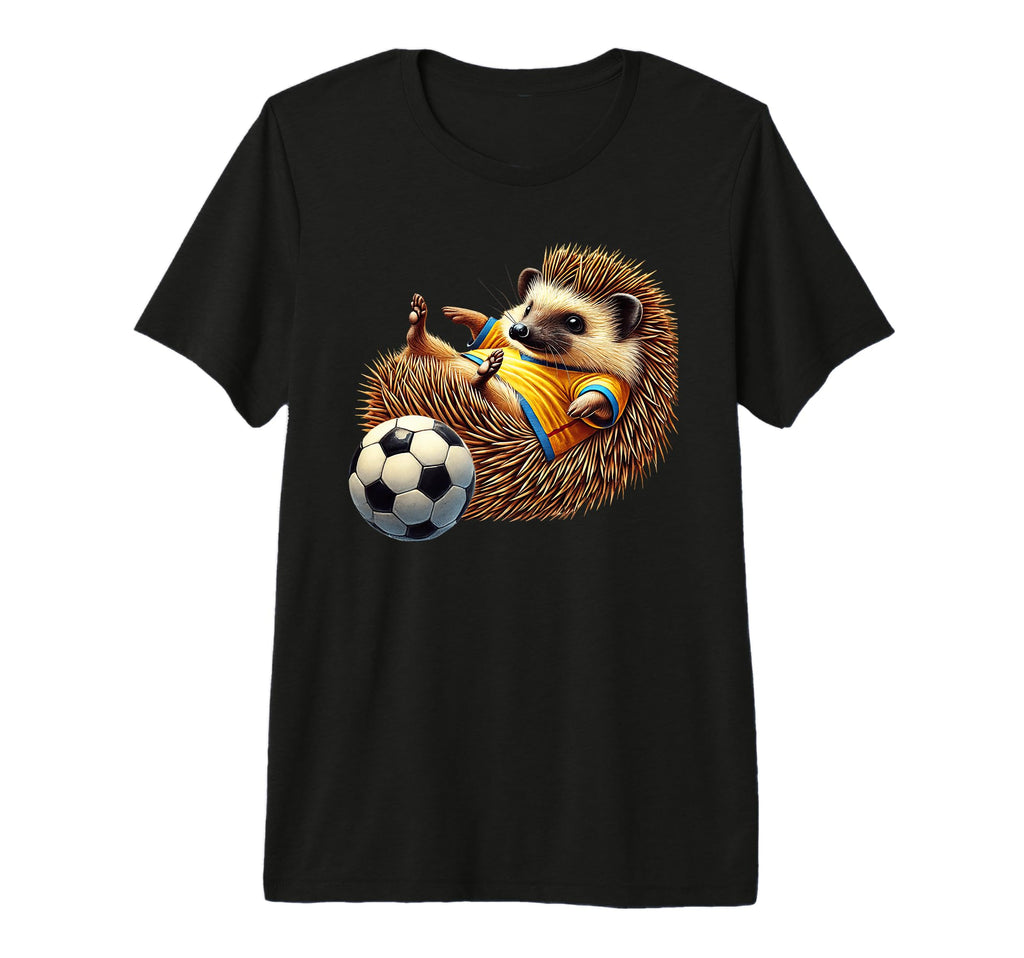 Hedgehog Soccer Player Animal Football Fan T-Shirt - Trendy Graphic Unisex - T-Shirt, Sweatshirt, Hoodie