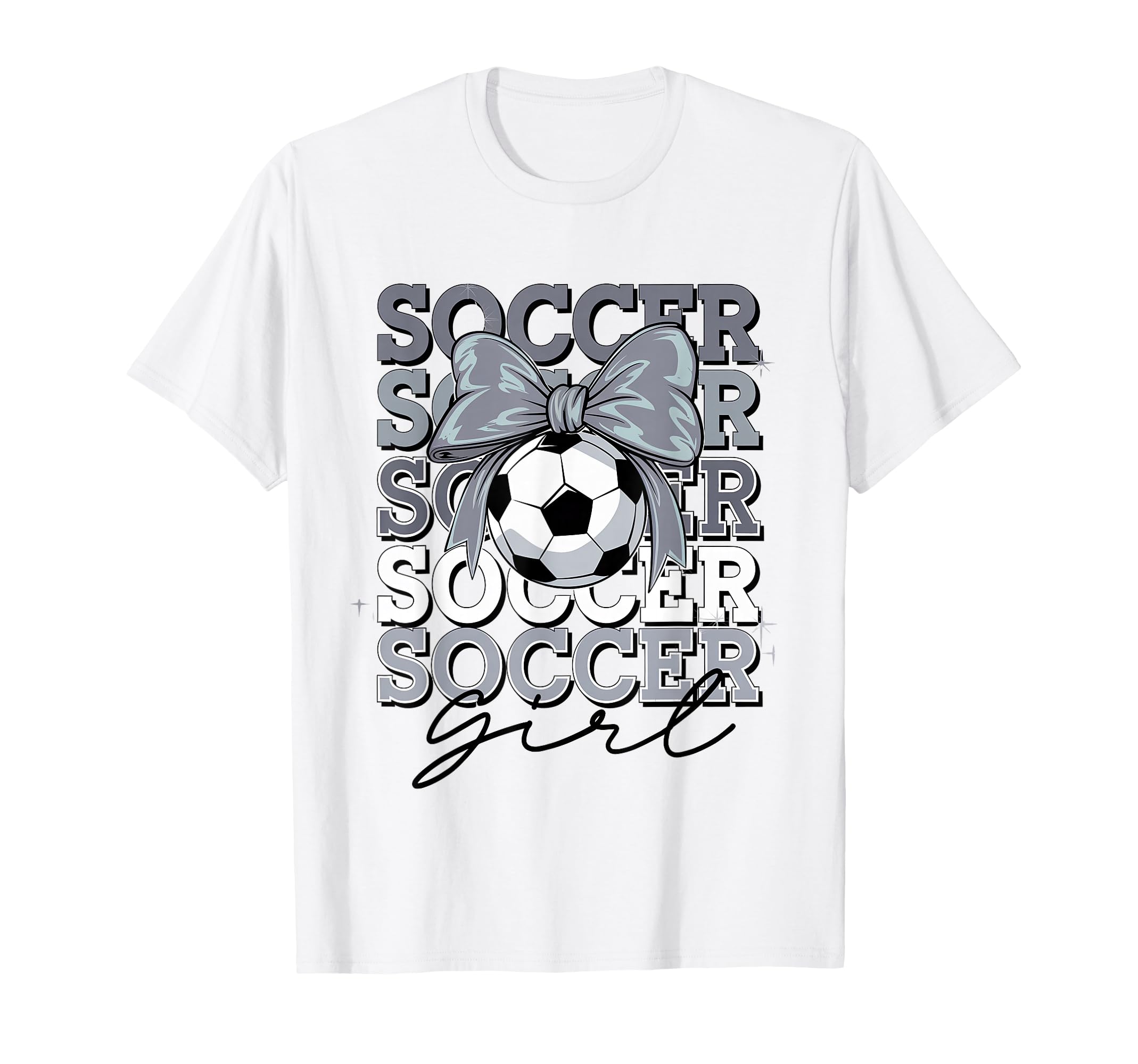 Groovy Soccer Coquette Bow Soccer T-Shirt - Custom Art Print for Adults - T-Shirt, Sweatshirt, Hoodie