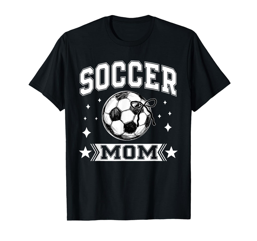 Coquette Bow Soccer Mom Soccer Team T-Shirt - Novelty Apparel Men Women - T-Shirt, Sweatshirt, Hoodie