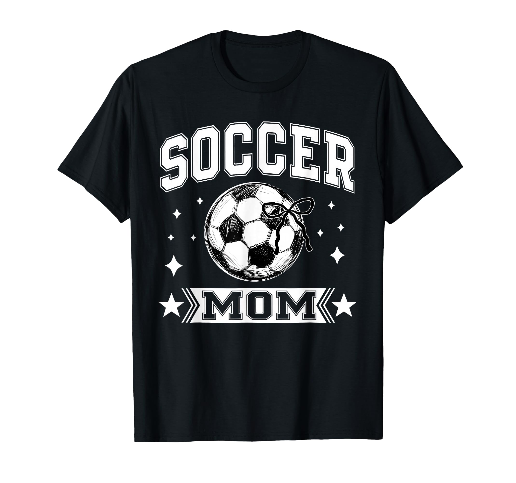 Coquette Bow Soccer Mom Soccer Team T-Shirt - Novelty Apparel Men Women - T-Shirt, Sweatshirt, Hoodie