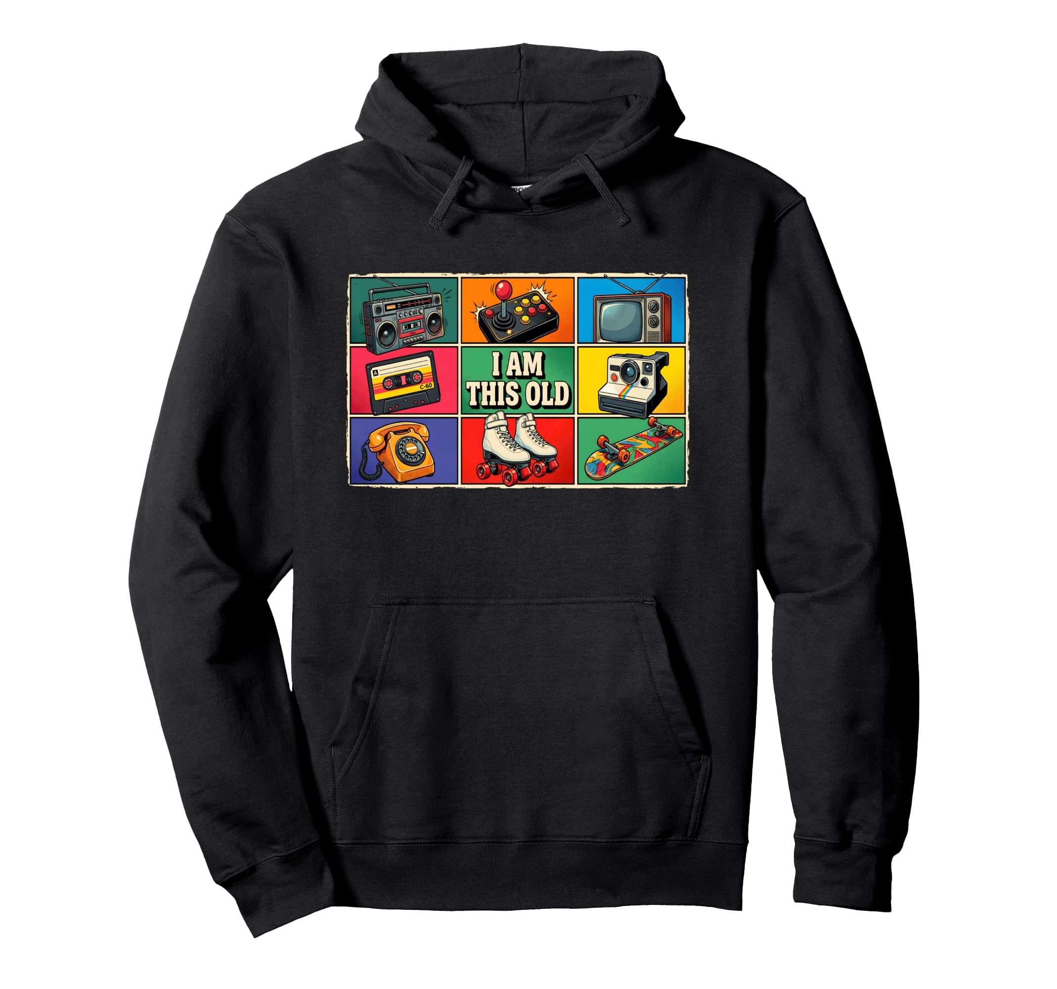 I Am This Old Nostalgia 80S 90S Cassette Hoodie - Trendy Graphic Unisex - T-Shirt, Sweatshirt, Hoodie