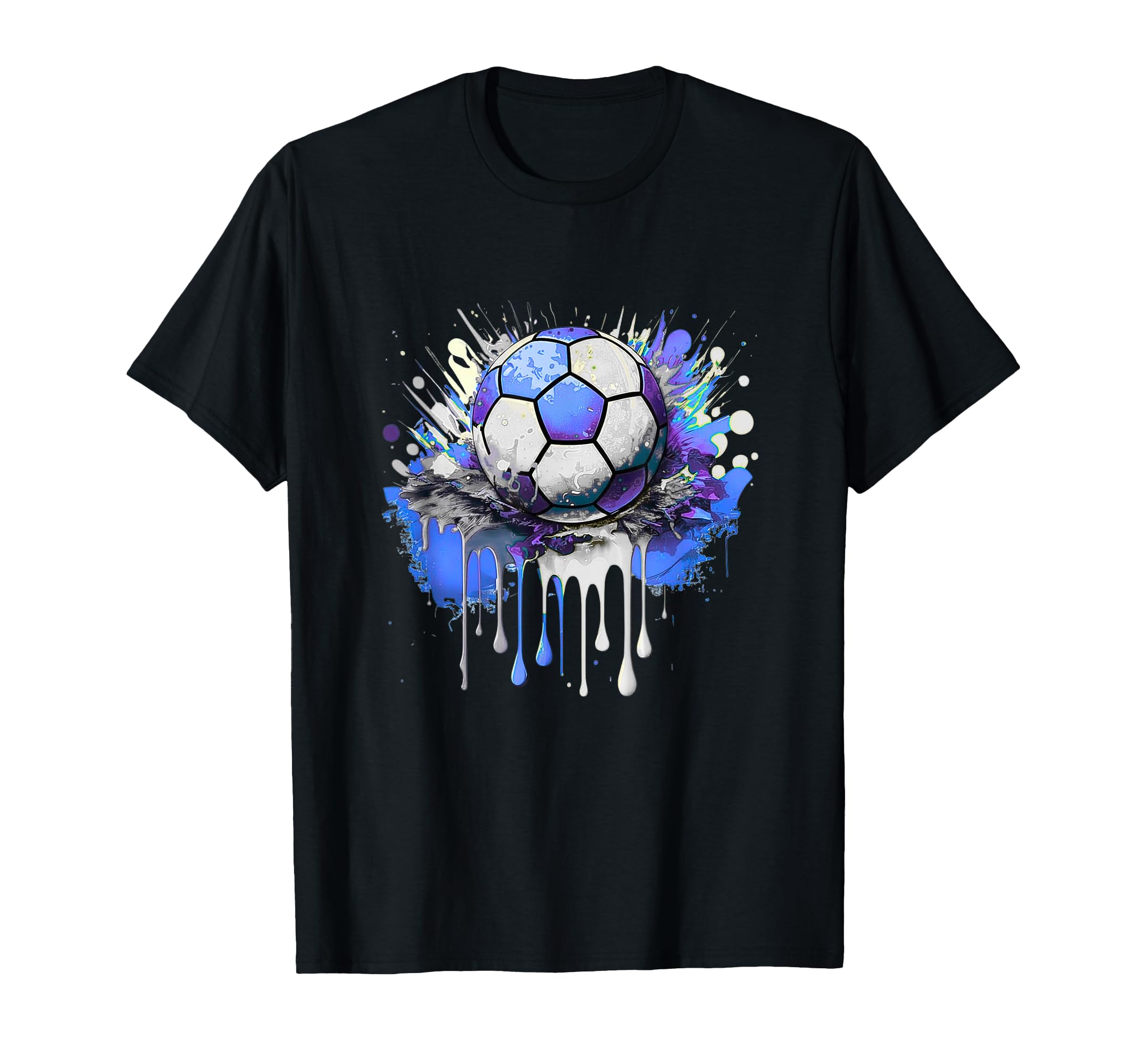 Colorful Soccer Ball Sports Art T-Shirt - Graphic Print for Adults - T-Shirt, Sweatshirt, Hoodie