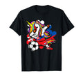 Dabbing Unicorn Slovakia Soccer Fans T-Shirt - Unique Graphic Men Women - T-Shirt, Sweatshirt, Hoodie