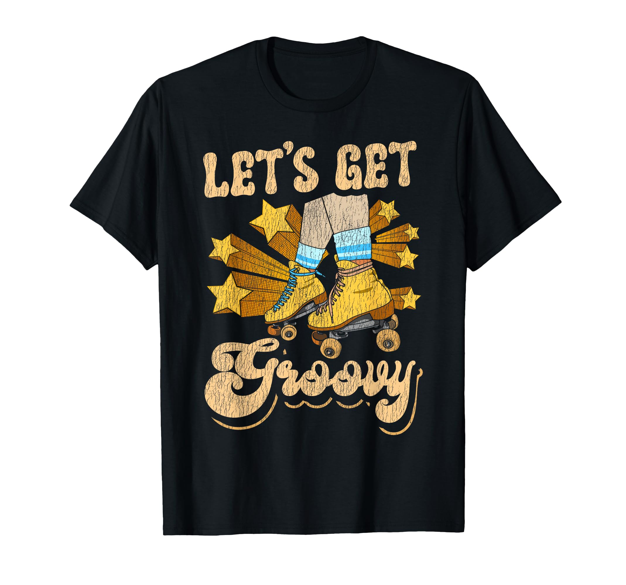 Roller Skating Skate 1970S Lets Get Groovy T-Shirt - Unique Graphic Unisex - T-Shirt, Sweatshirt, Hoodie