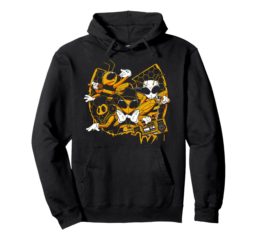 Hip Hop Old School Rap Music Lover Bees Hoodie - Unique Graphic for Adults - T-Shirt, Sweatshirt, Hoodie