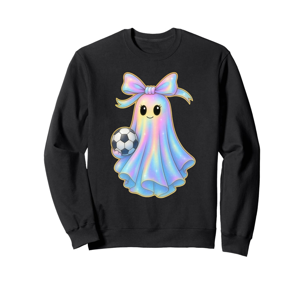 Soccer Ghost Lover Pastel Halloween Sweatshirt - Graphic Print Unisex - T-Shirt, Sweatshirt, Hoodie