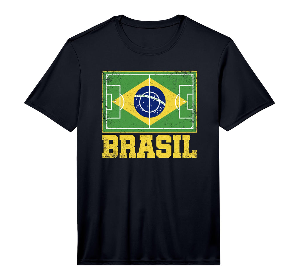 Brazil Soccer Field Flag Brasil T-Shirt - Novelty Apparel Men Women - T-Shirt, Sweatshirt, Hoodie