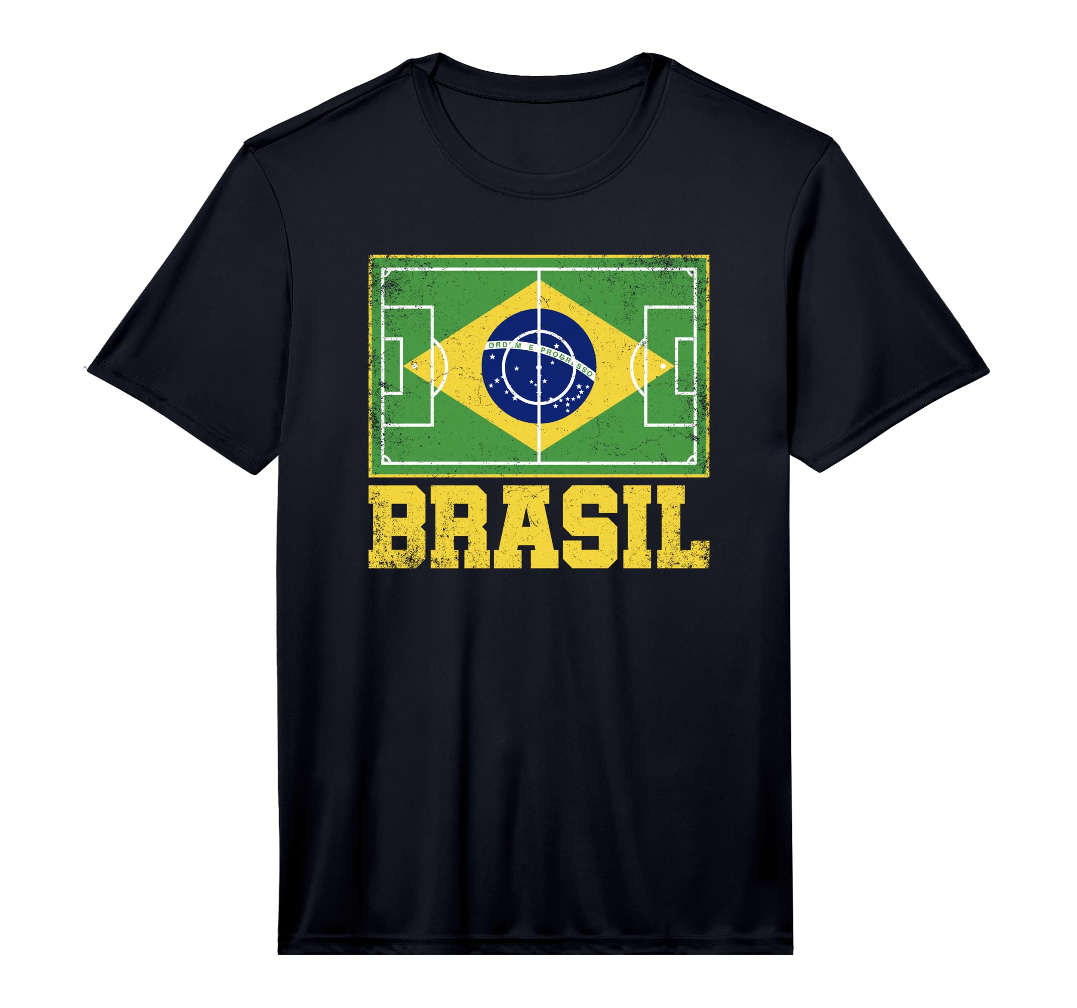 Brazil Soccer Field Flag Brasil T-Shirt - Novelty Apparel Men Women - T-Shirt, Sweatshirt, Hoodie
