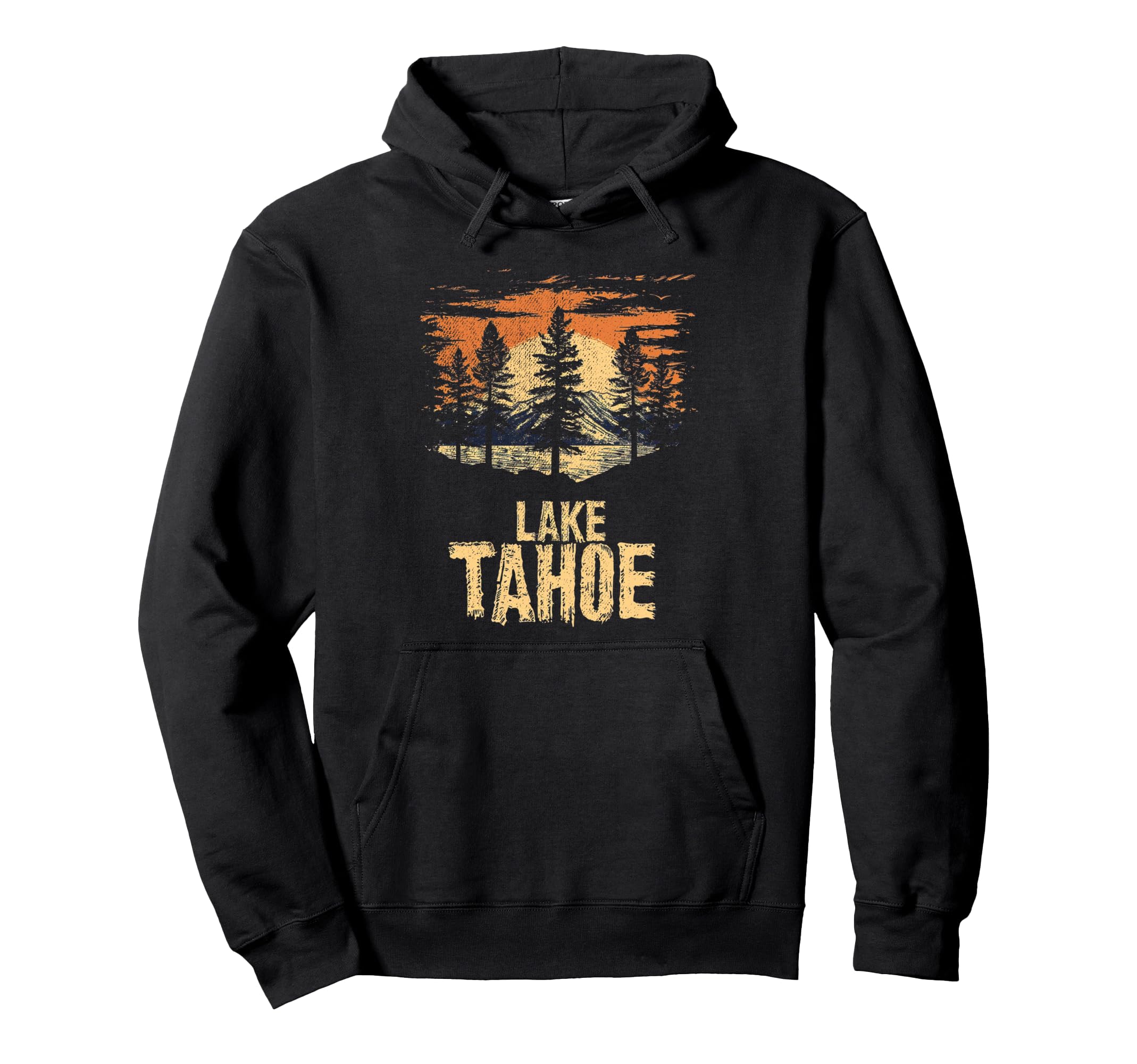 Lake Tahoe California Mountain Hoodie - Trendy Graphic for Adults - T-Shirt, Sweatshirt, Hoodie
