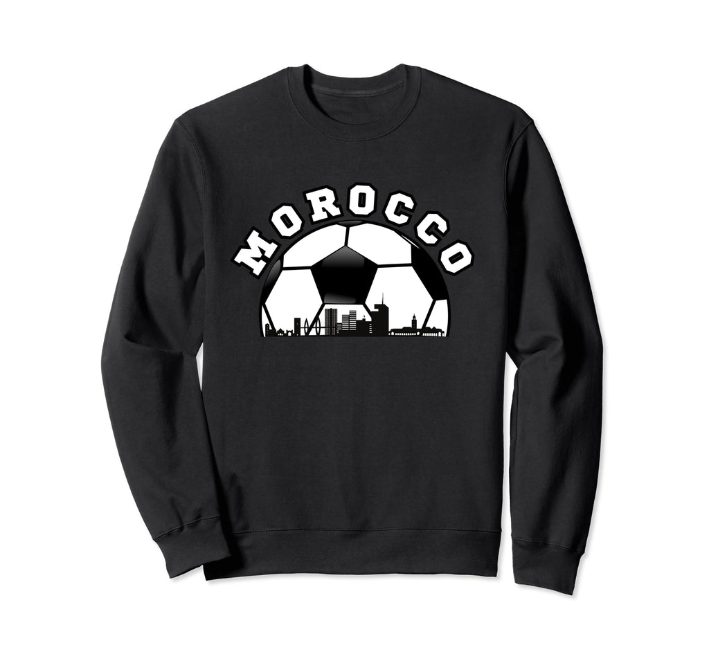 Morocco Morocco Football Cityscape Sweatshirt - Minimalist Print Men Women - T-Shirt, Sweatshirt, Hoodie